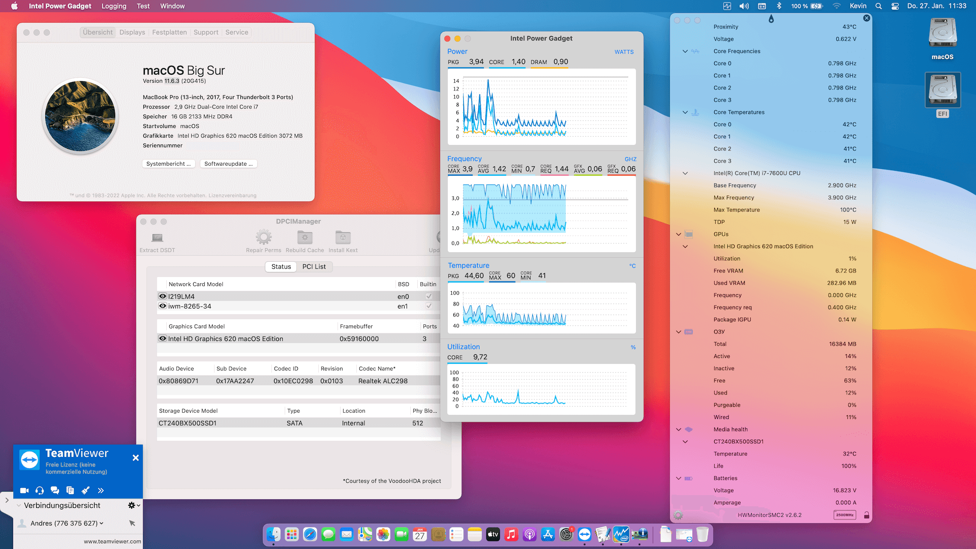 Lenovo Thinkpad T570 4K 6th Dual Battery [KabyLake   Intel HD 620 + SMBUS]   OpenCore 1
